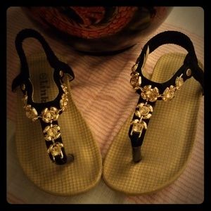 Gold Rose Sandals